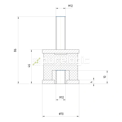 Виброопора BS7045-M12 803 Виброопора BS7045-M12 фото