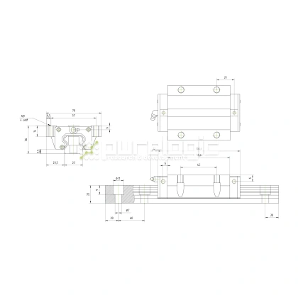 Модуль опорный HSAC GHW25HC 4 671 Модуль опорный HSAC GHW25HC фото