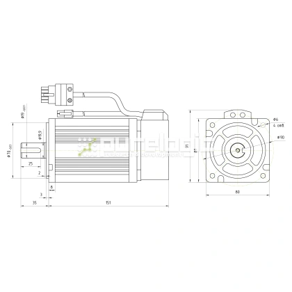 Серводвигатель 80ST-M02430 26 478 Серводвигатель 80ST-M02430 фото
