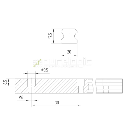 Рельсовая направляющая Hiwin RGR20RH 13 889 Рельсовая направляющая Hiwin RGR20RH фото