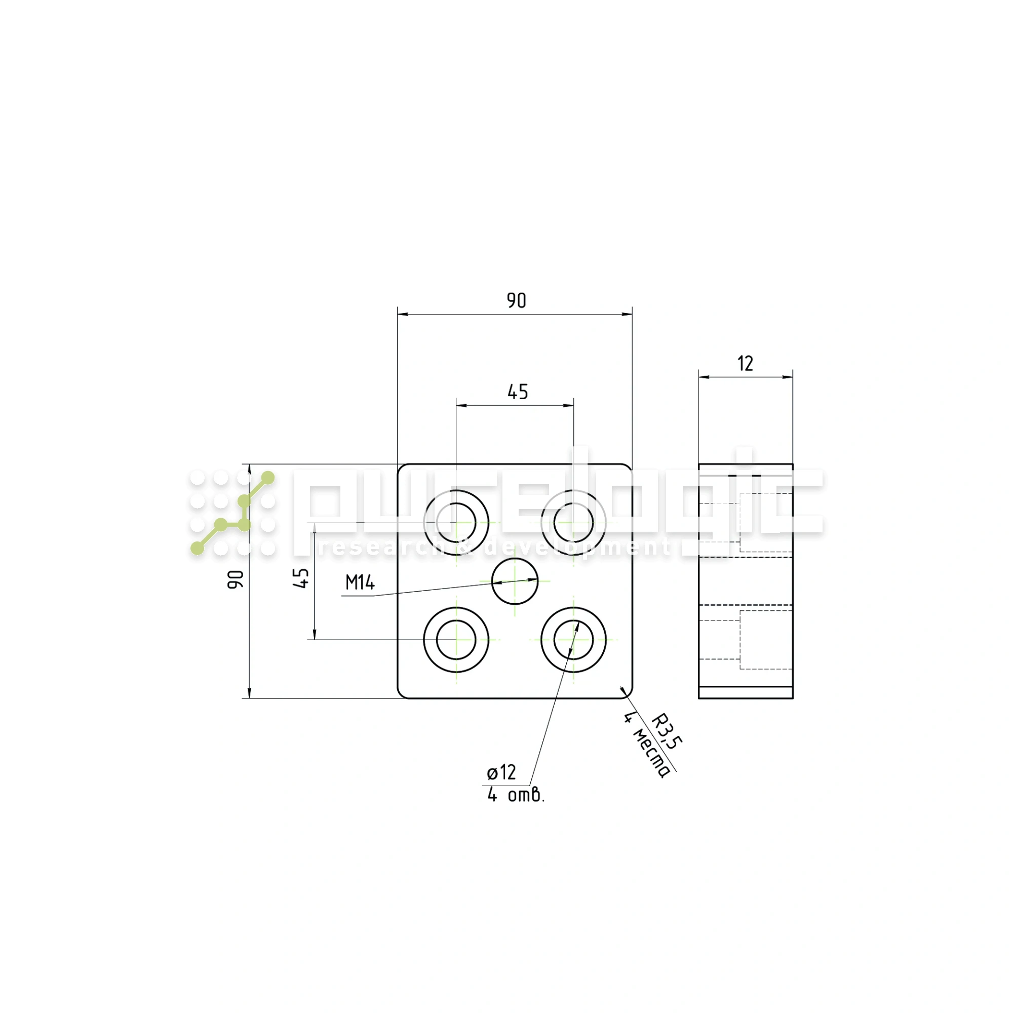 Пластина 9090EGJ-M14 561 Пластина 9090EGJ-M14 фото