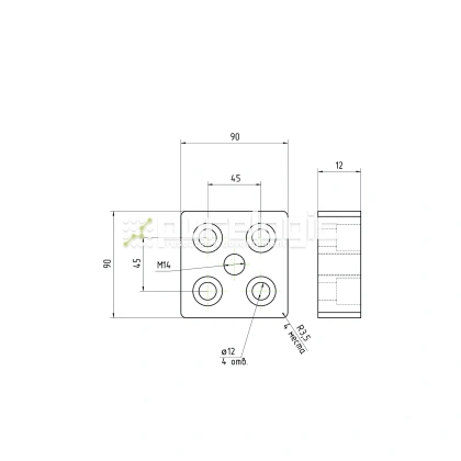 Пластина 9090EGJ-M14 561 Пластина 9090EGJ-M14 фото