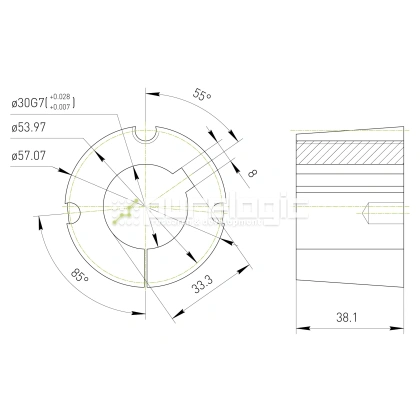 Втулка тапербуш 1615-30 574 Втулка тапербуш 1615-30 фото