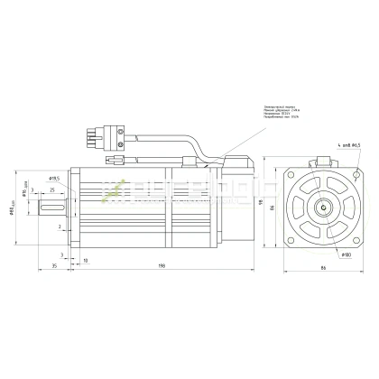 Серводвигатель 90STB-M02430 40 546 Серводвигатель 90STB-M02430 фото