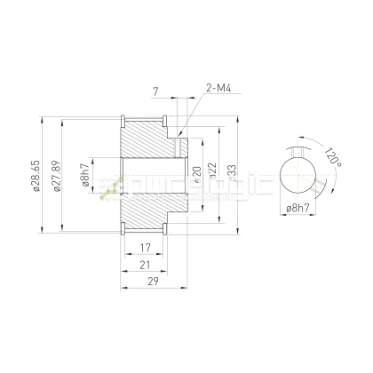 Шкив зубчатый BSY-30-3M-15-B-P8 1 664 Шкив зубчатый BSY-30-3M-15-B-P8 фото