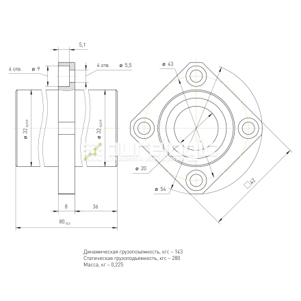 Втулка шариковая с фланцем LMKC20L фото