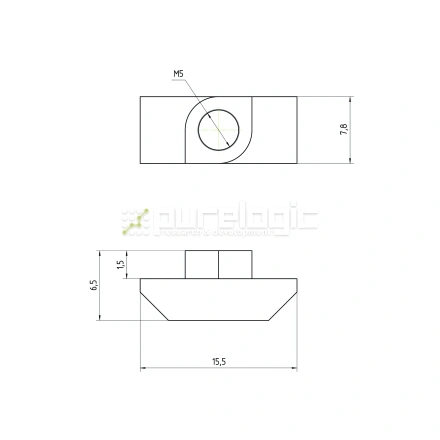 Гайка Т-образная 30TM5 (AL-M5-8) фото