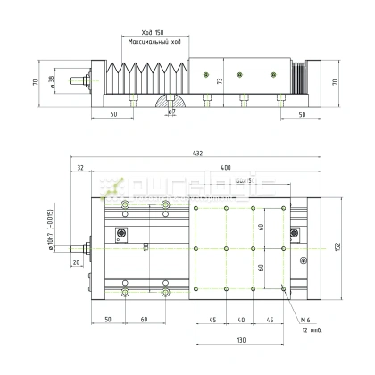 Модуль линейного перемещения PLLM-61L-10150 53 125 Модуль линейного перемещения PLLM-61L-10150 фото