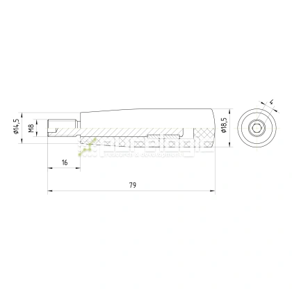 Рукоятка вращающаяся 100105-63*M8 фото