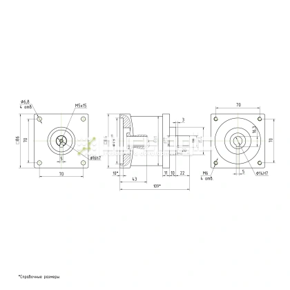 Редуктор планетарный 86PX6K-14K 10 818 Редуктор планетарный 86PX6K-14K фото
