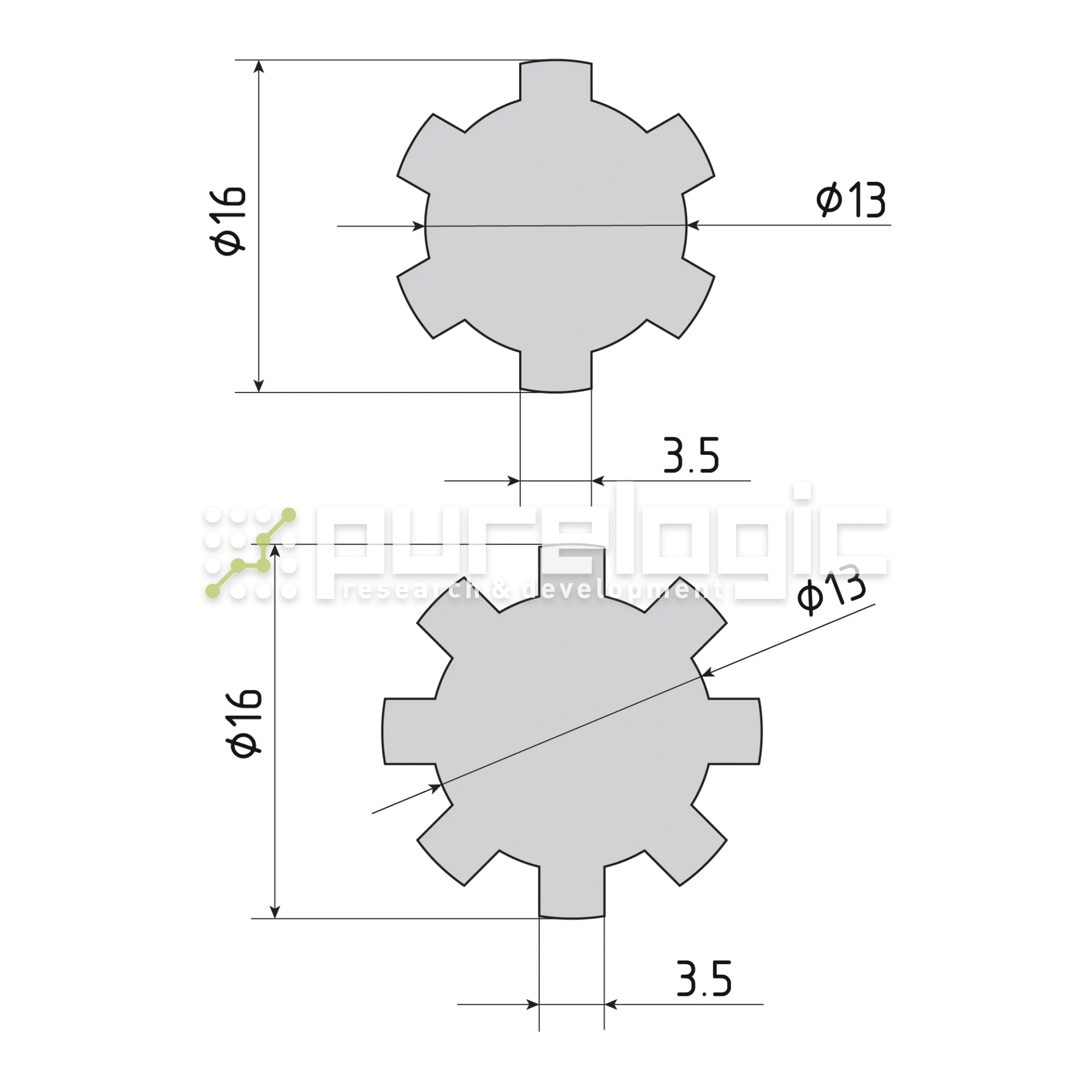 Шлицевой вал SS-13x16 4 459 Шлицевой вал SS-13x16 фото
