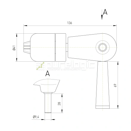 Патрон сверлильный угловой J0810-H136 фото