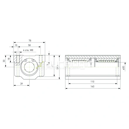 Модуль опорный удлиненный SC30L-UU фото