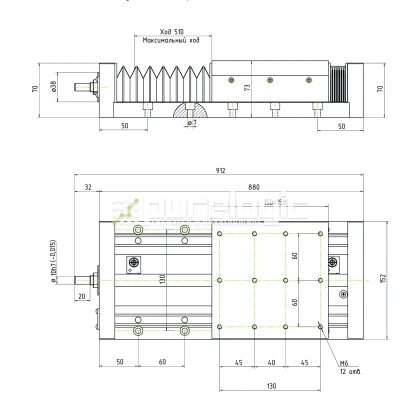 Модуль линейного перемещения PLLM-61H-10510 105 328 Модуль линейного перемещения PLLM-61H-10510 фото