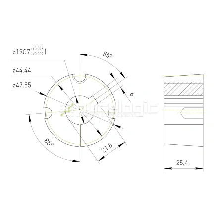 Втулка тапербуш 1210-19 фото