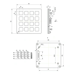 Промышленная клавиатура CT-KPS02-16TMM
