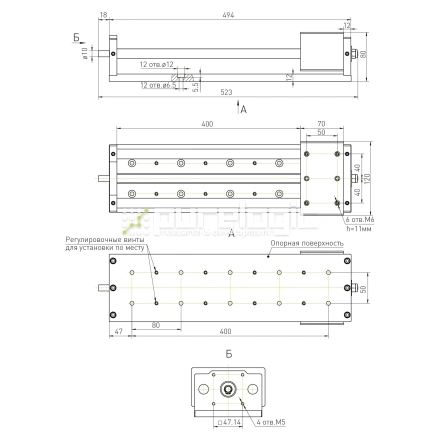 Модуль линейного перемещения PLLM-14-400 фото