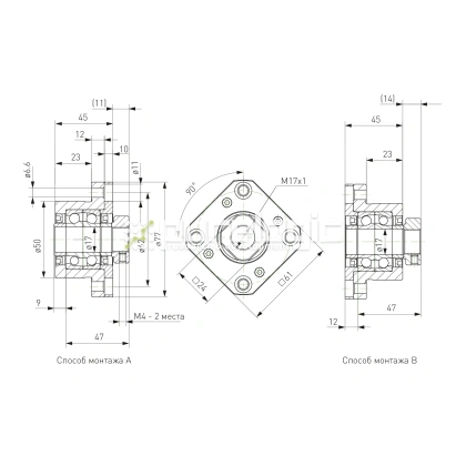 Опора ШВП Hiwin FK17-C5 фото