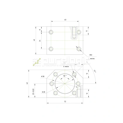 Держатель гайки ШВП DSG1605/1610 фото