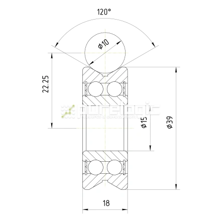 Опорный ролик LV202-39ZZ фото
