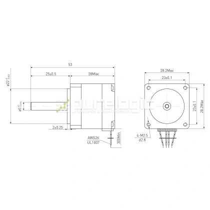 Двигатель шаговый PL28H28-D5 фото