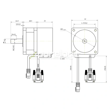 Двигатель шаговый с энкодером CS-M21708 фото