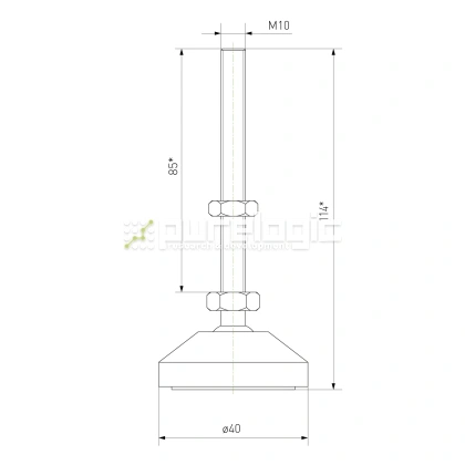 Виброопора DJG40-M10*100 фото