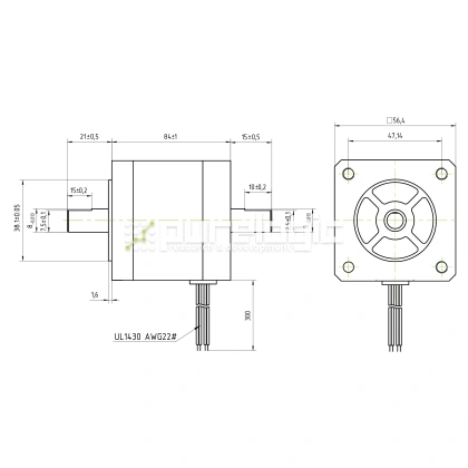 Двигатель шаговый биполярный 57CM26-SZ фото