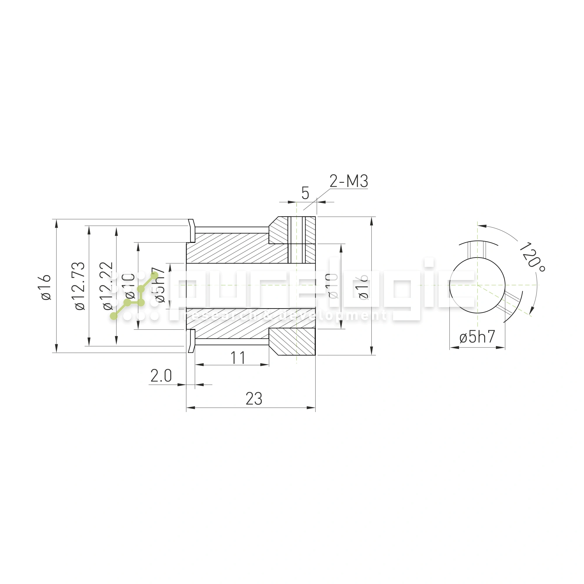 Шкив зубчатый BSY-20-S2M-10-C-P5 1 035 Шкив зубчатый BSY-20-S2M-10-C-P5 фото