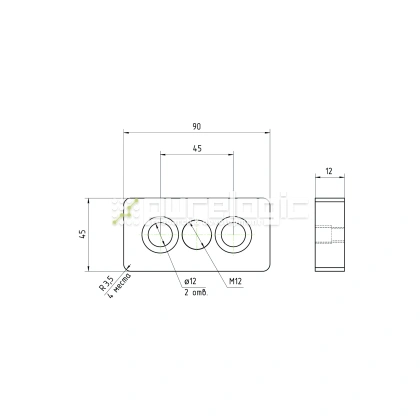 Пластина 4590EGJ-M12 406 Пластина 4590EGJ-M12 фото