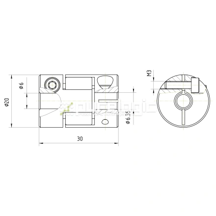 Муфта соединительная BF-20-6.35-6 фото