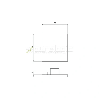 Пластиковая торцевая заглушка 3030EG 19 Пластиковая торцевая заглушка 3030EG фото