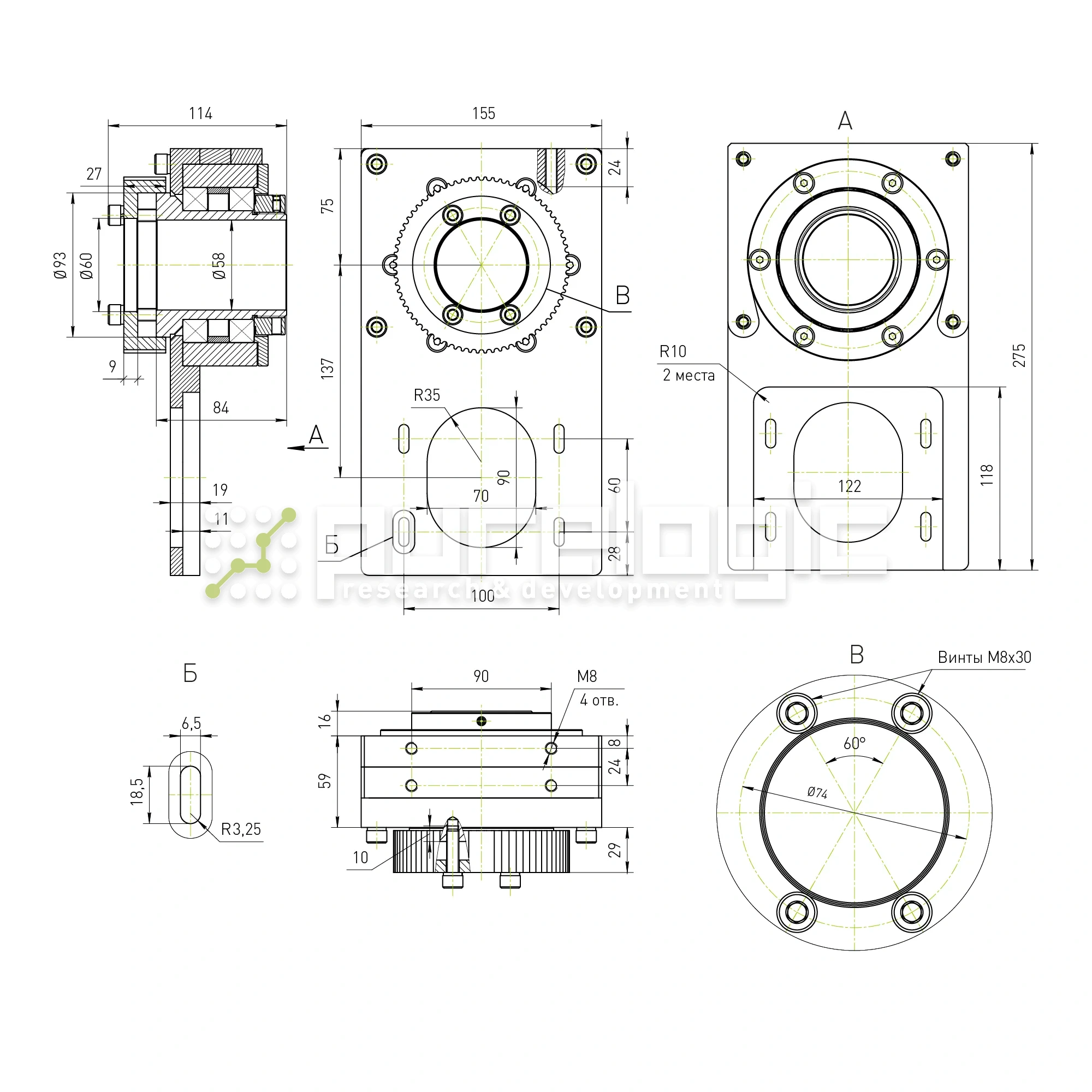 Модуль вращающейся гайки ШВП RY-MRN3232 36 706 Модуль вращающейся гайки ШВП RY-MRN3232 фото