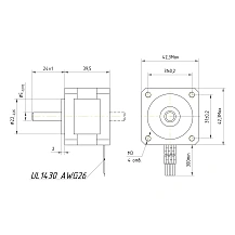 Двигатель шаговый FL42STH38-1684B