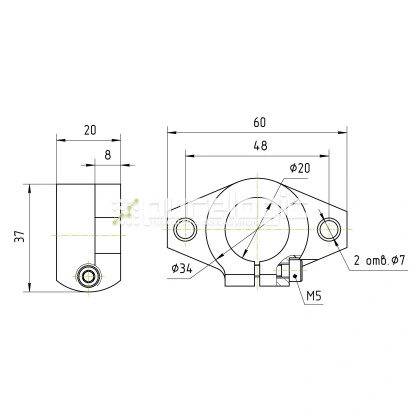 Держатель вала SHF20 фото