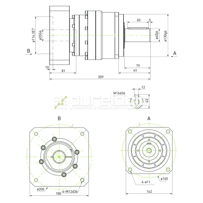Редуктор планетарный прецизионный 142VRB15K-S40-P0 145 295 Редуктор планетарный прецизионный 142VRB15K-S40-P0 фото