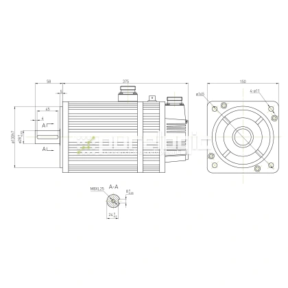 Серводвигатель 150S3TB-M27015 143 422 Серводвигатель 150S3TB-M27015 фото
