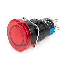 Кнопка на блок с подсветкой AD16-22MD-24V-RED
