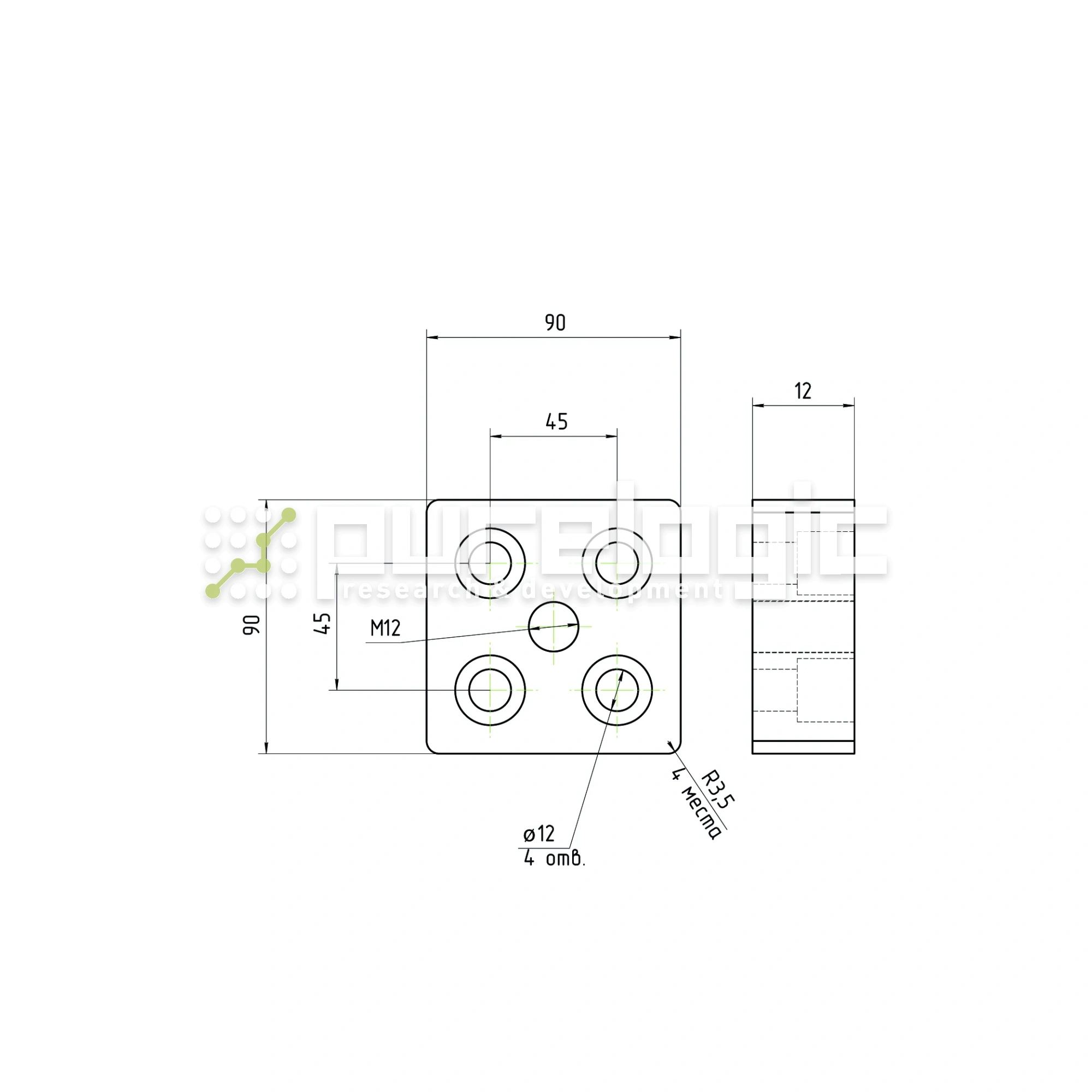 Пластина 9090EGJ-M12 561 Пластина 9090EGJ-M12 фото