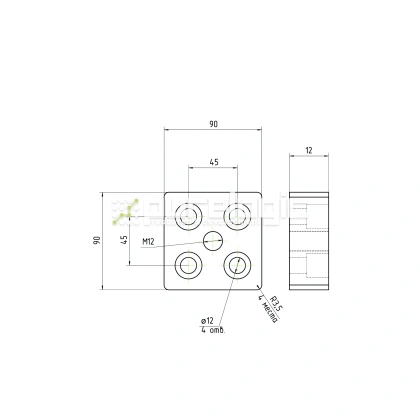 Пластина 9090EGJ-M12 561 Пластина 9090EGJ-M12 фото
