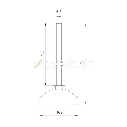 Виброопора DJG80-M16*100 1 262 Виброопора DJG80-M16*100 фото