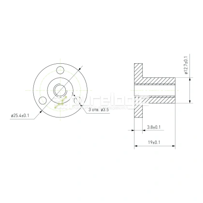Гайка TRF-6.35x1.58 фото