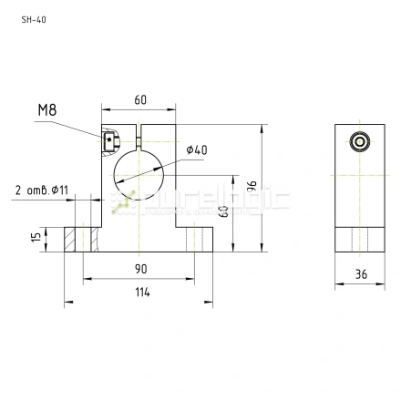 Держатель вала SH40 фото