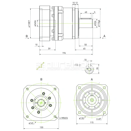 Редуктор планетарный прецизионный 115VRB3K-S32-P0 фото