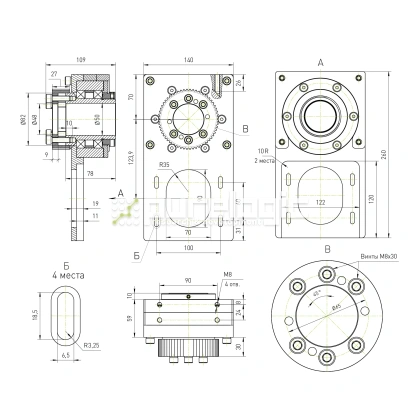 Модуль вращающейся гайки ШВП RY-MRN32 35 313 Модуль вращающейся гайки ШВП RY-MRN32 фото