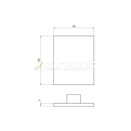 Пластиковая торцевая заглушка 40120BG 76 Пластиковая торцевая заглушка 40120BG фото
