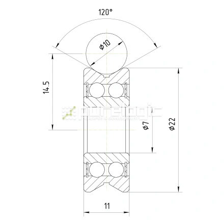 Опорный ролик LV20/10ZZ фото