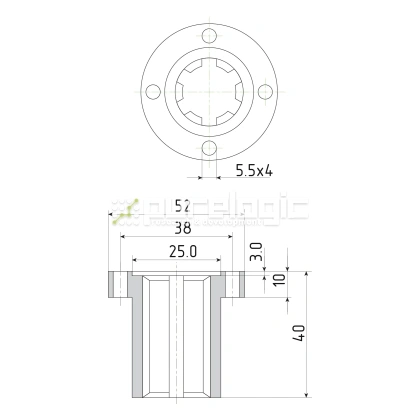 Шлицевая втулка с фланцем SNF-16x20 2 857 Шлицевая втулка с фланцем SNF-16x20 фото