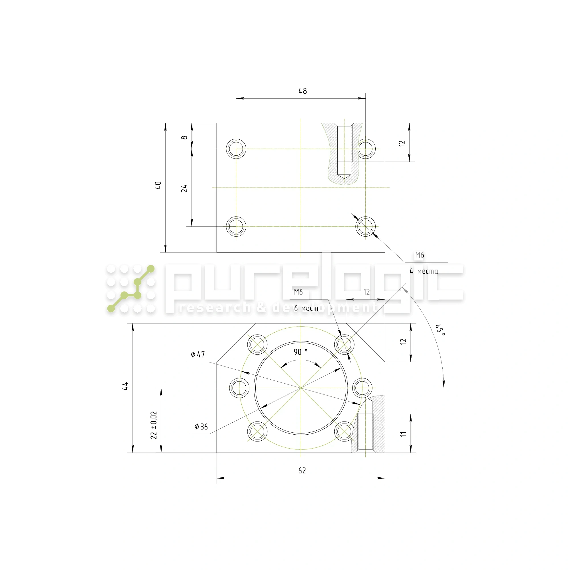 Держатель гайки ШВП DSG2005/2010 801 Держатель гайки ШВП DSG2005/2010 фото