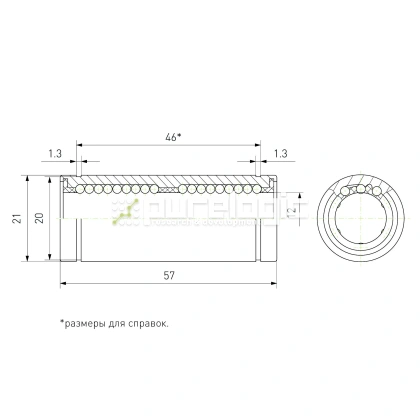 Втулка шариковая LM12L-UU фото